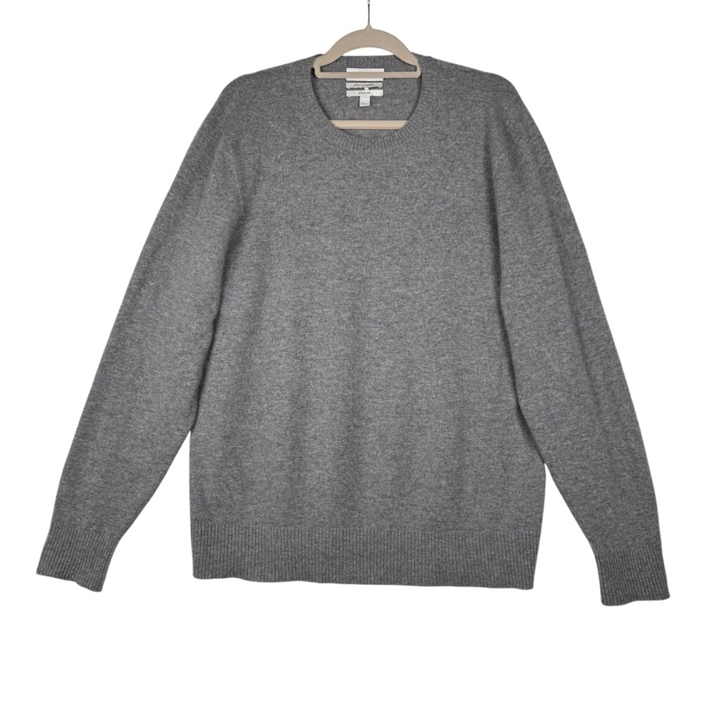 COS Women’s 100% Cashmere Sweater Gray Pullover Size XL Crew Neck